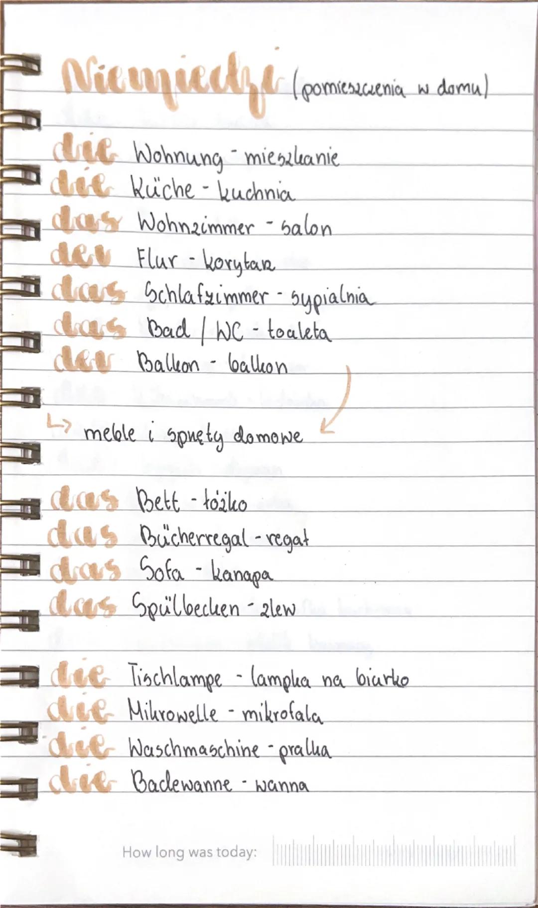 Niemiecze (pomieszczenia w domu)
die Wohnung mieszkanie.
die Küche-kuchnia
das Wohnzimmer - salon
de Flur-korytar
das Schlafzimmer - sypialn