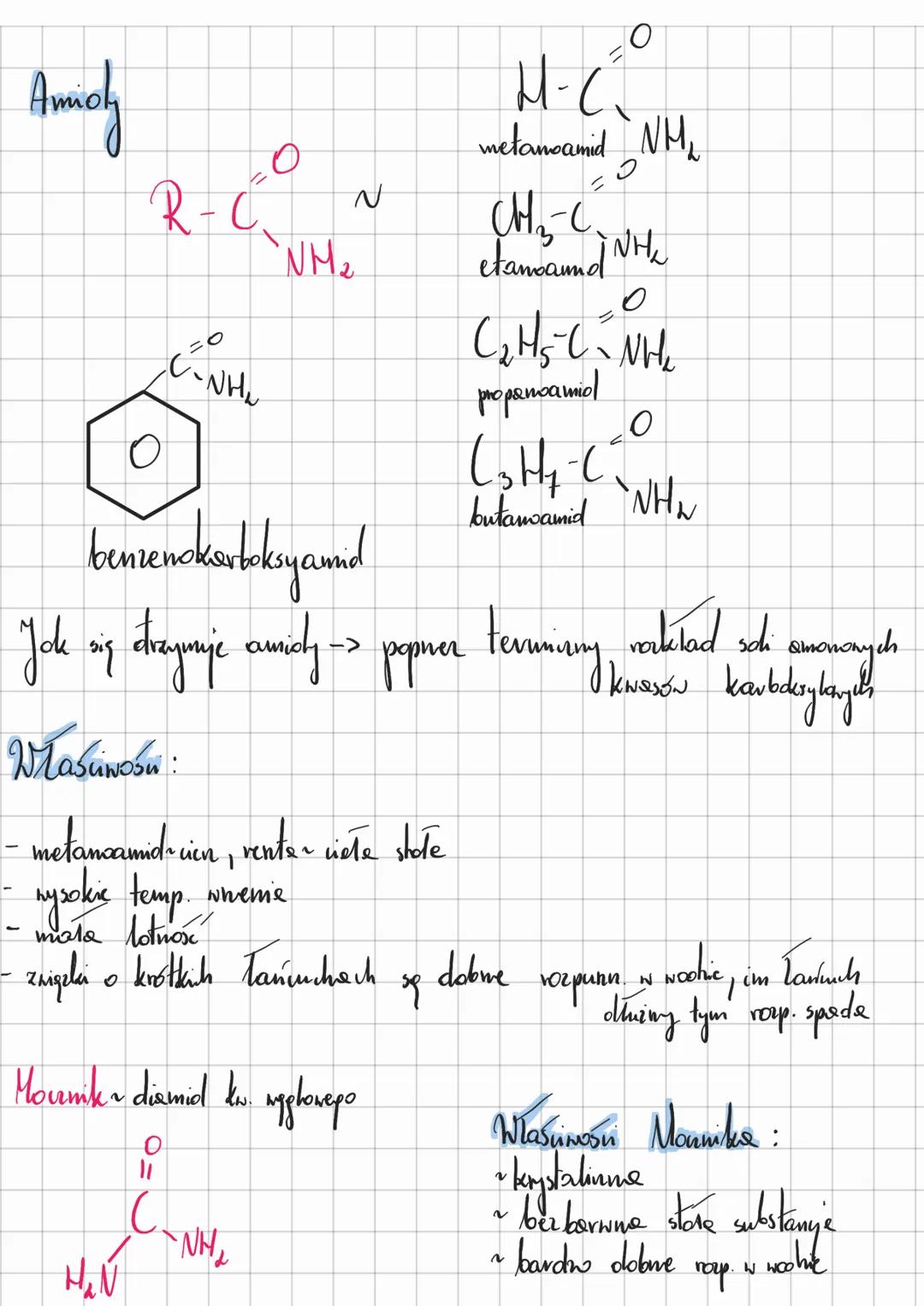 --- OCR Start ---
i
@miny & amily
Aminy-to pochodne amoniolan, latóre
10
funbay, ng
ranierają animony pr
- Νιών
opoly
Qumn
R-NH2
R
R
N
R-NH