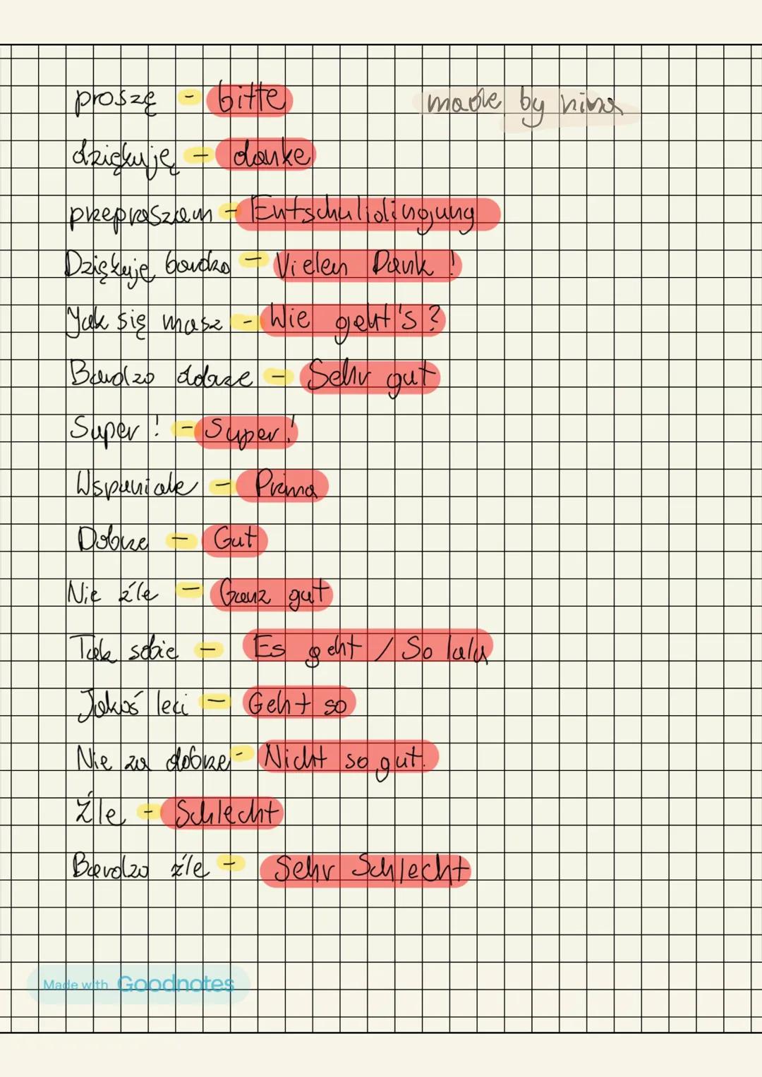 niemiecki
made by niun
~Słówka
Cześć! (na przywitanie i pożegnanie) - Ciao!
Cześć! (na powitanie) - Hallo! Hi!
Witaj / Cześć (na powitanie,