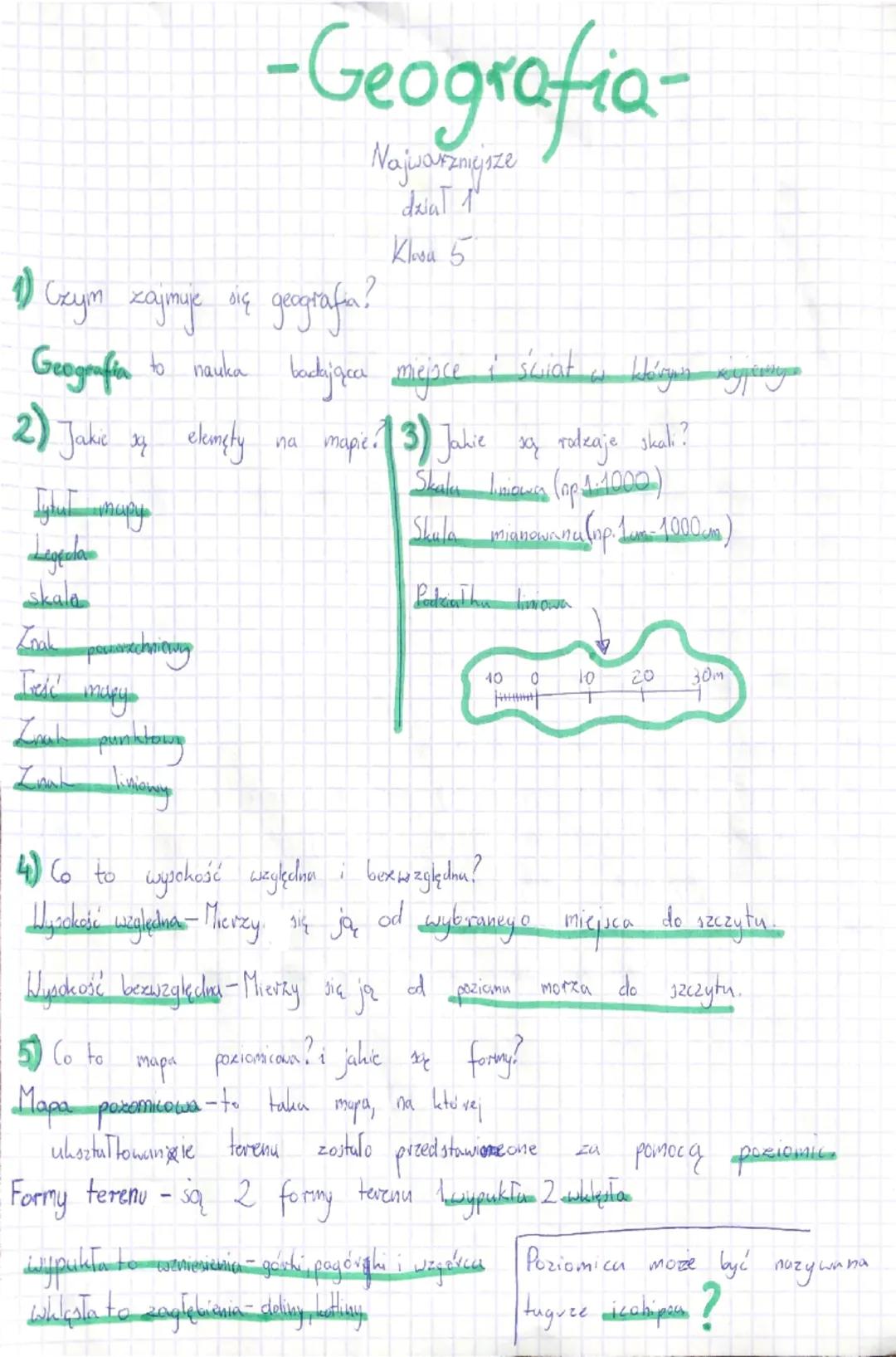 # -Geografia-
Najwarzniejsze
dział 1
Klosa 5
1) Czym zajmuje się geografa?
Geografia to nauka bandijaqua miejsce i świat a klingen ayjing