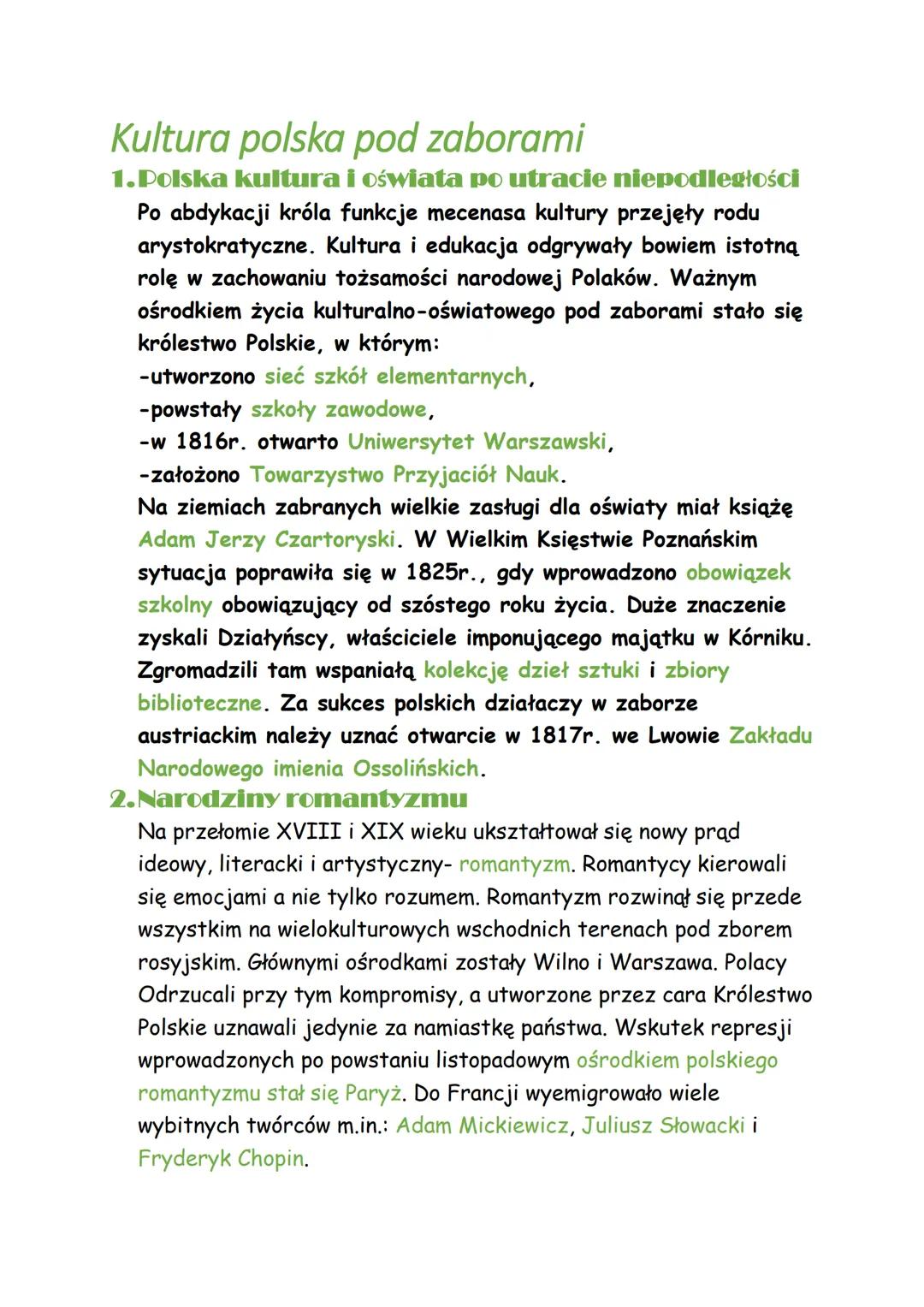 Kultura polska pod zaborami