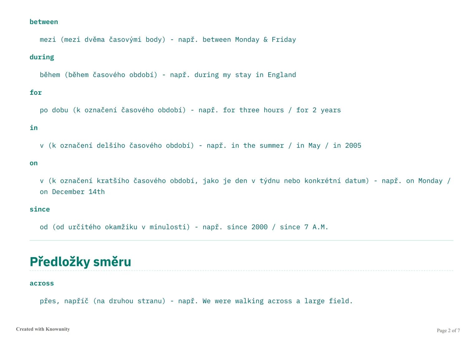 # Předložky v angličtině
Podrobné vysvětlení anglických předložek, jejich použití a umístění ve větách.
## Co jsou předložky?
Předložky (