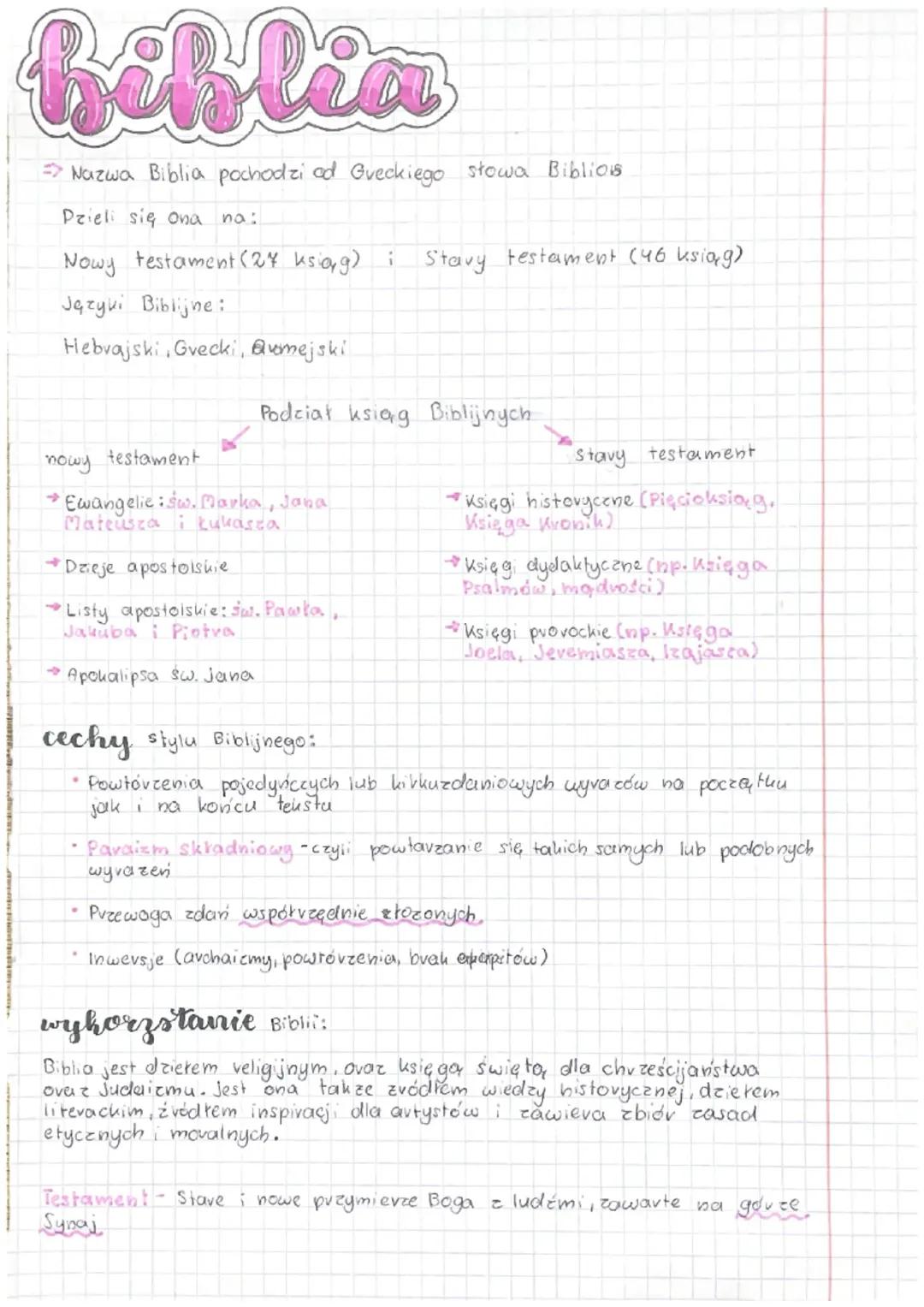 Biblia - podstawowe informacje