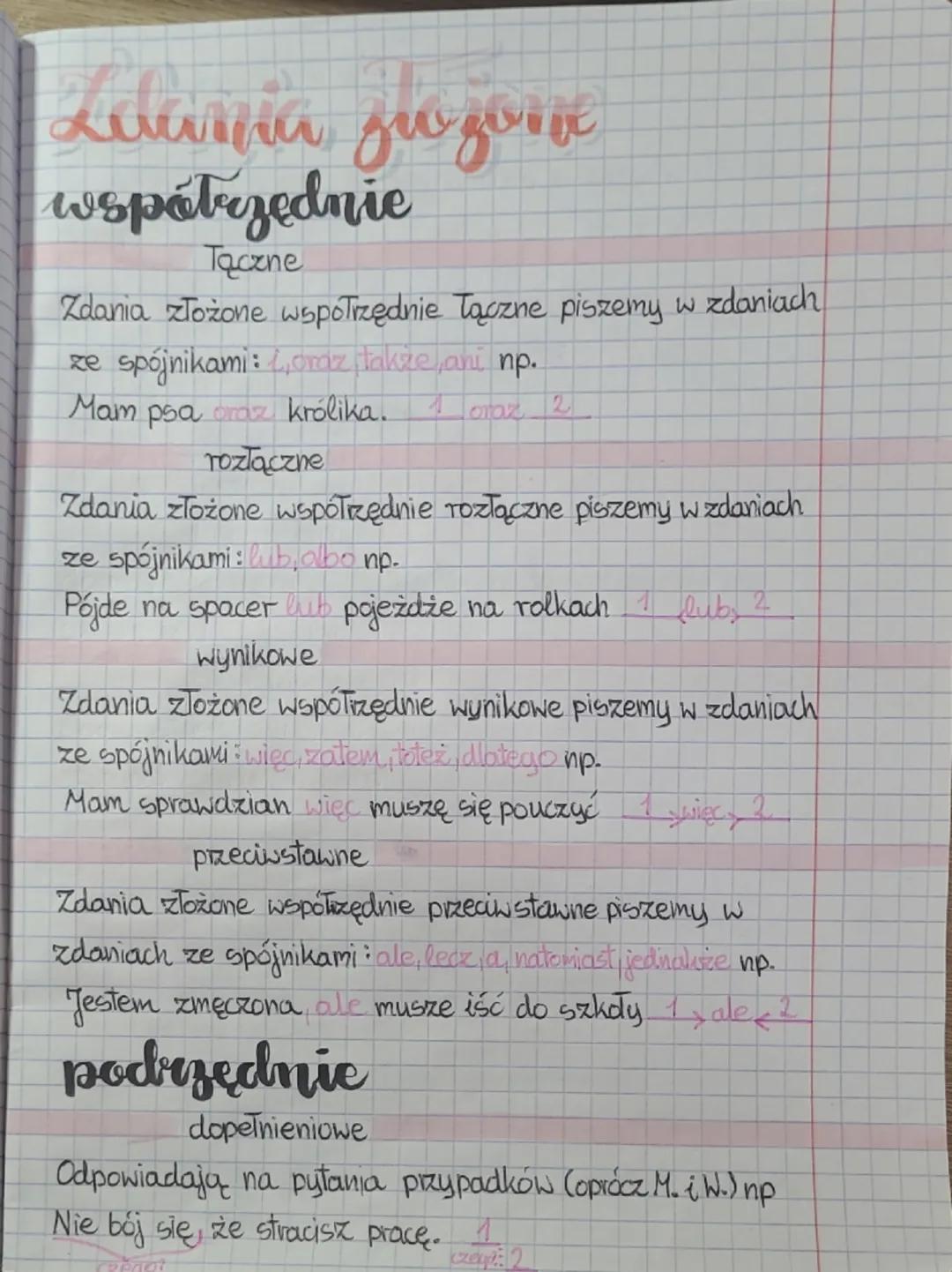 Lelania juguine
współrzednie
Taczne
Zdania złożone współrzędnie łączne piszemy w zdaniach
ze spójnikami: oraz także, ani np.
Mam psa oraz kr