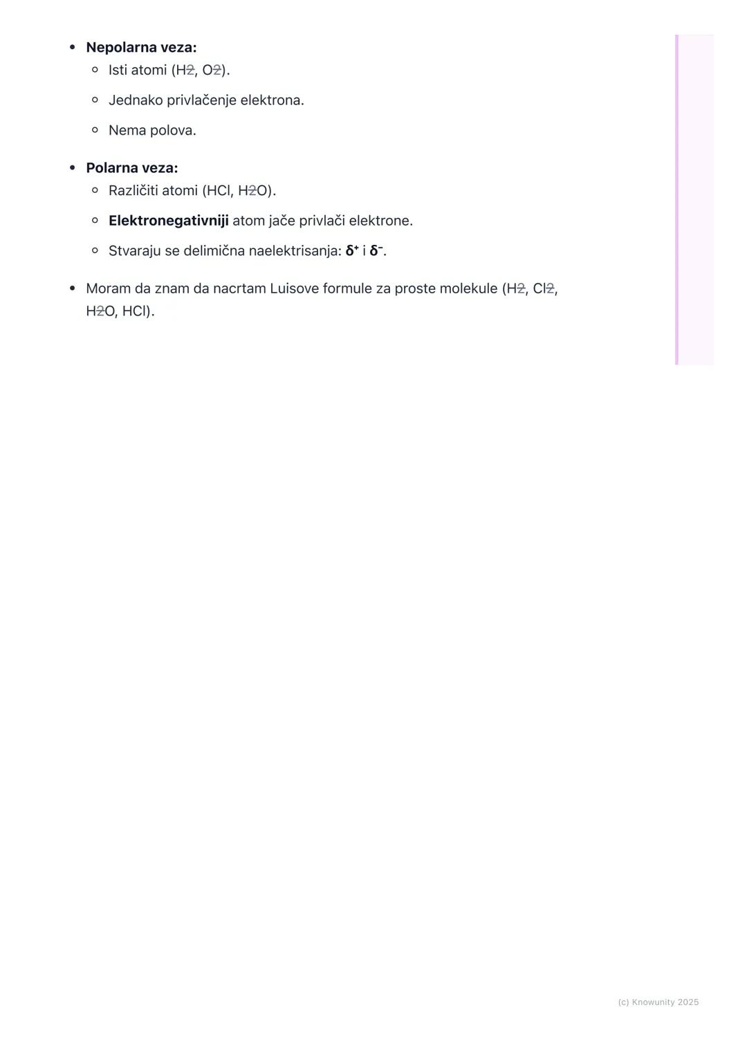 # Kovalentna veza
Šta je kovalentna veza?
Kovalentna veza je hemijska veza koja nastaje između atoma nemetala.
Ključna stvar je da atomi d