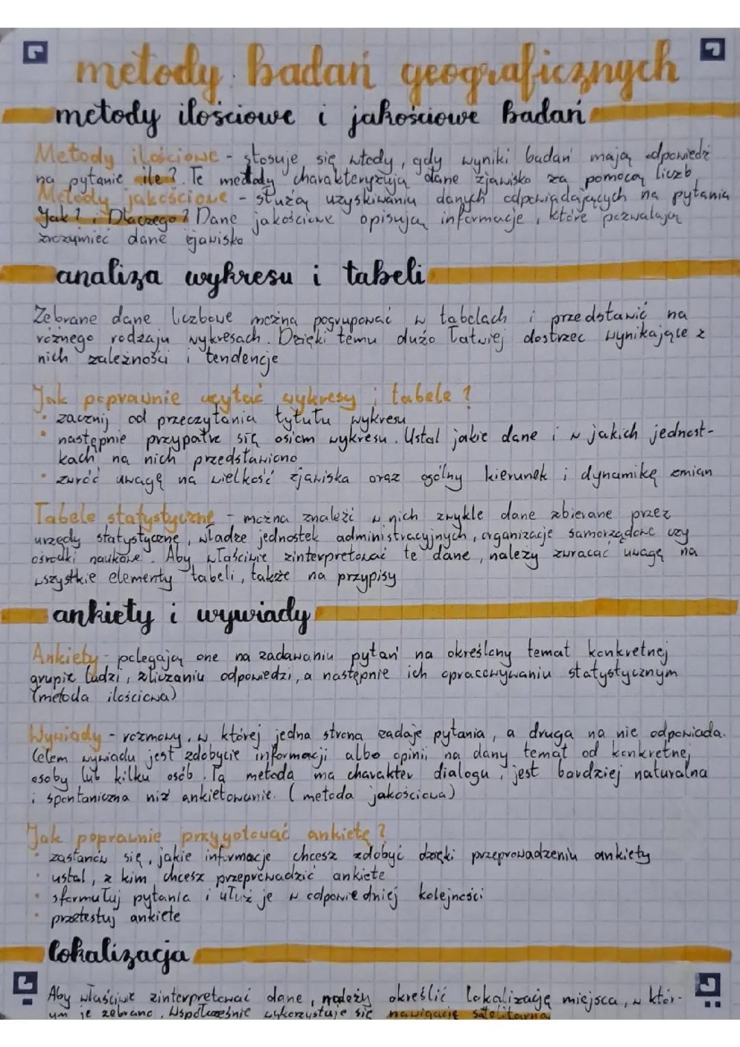 Metody badań geograficznych