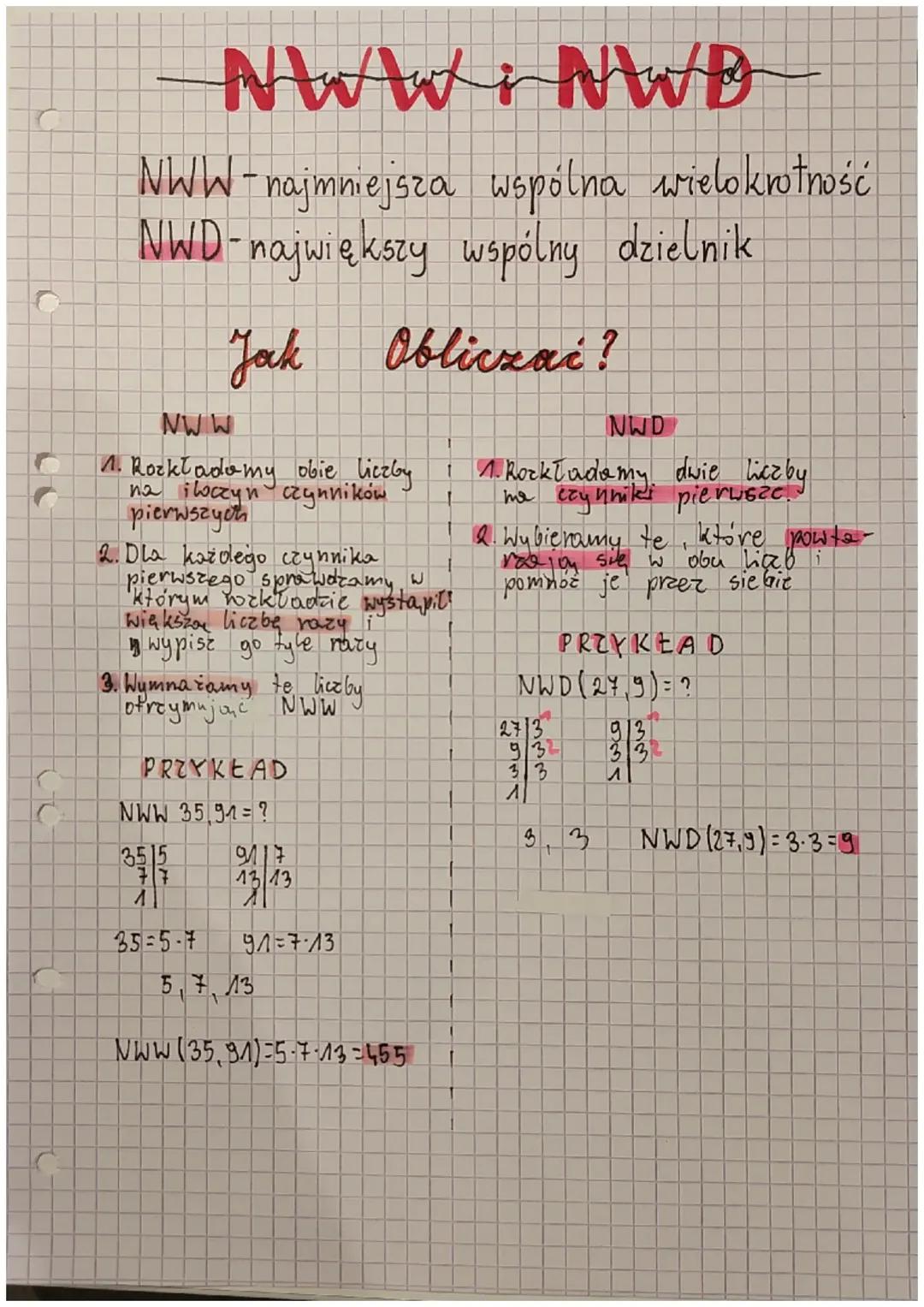 NWW i NWD - jak obliczyć