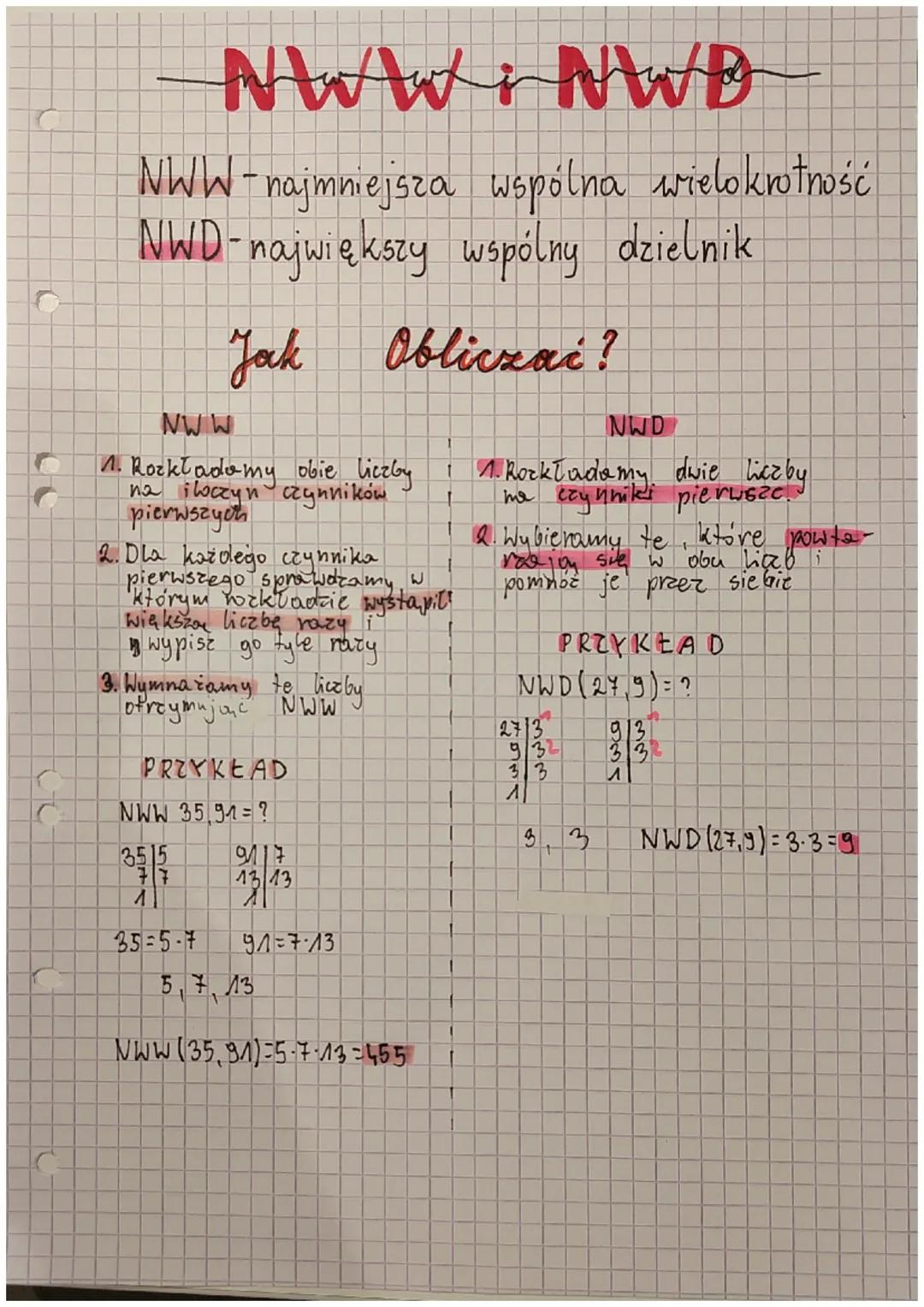 NWW NWD
NWW-najmniejsza
NWD- największy
największy wspólny
Jack
NWW
1. Rockladomy obie liczby
na iloczyn czynników
pierwszych
PRZYKŁAD
2. Dl