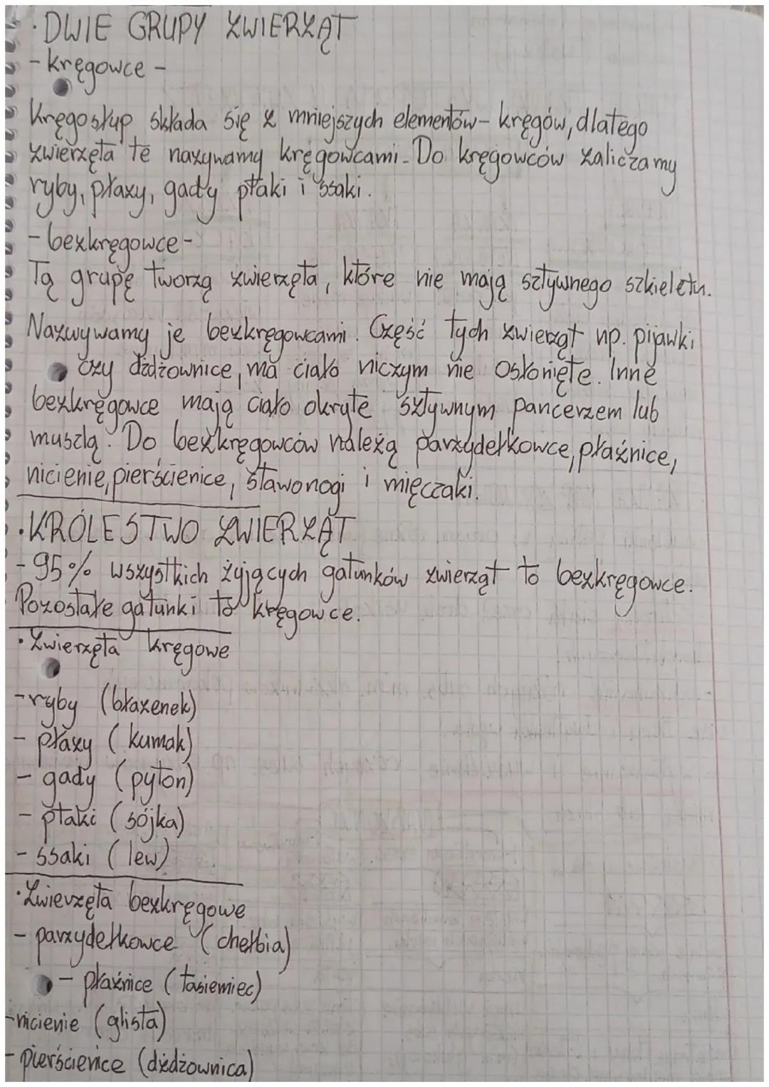 Suriat Luierzat.
BIOLOGIA
DZIAX A
WSPÓLNE CECHY ZWIERZĄT
-59 organizmami wielokomórkowymi
-ich komórki
rybobomy
mają jądro komórkowe i nie z