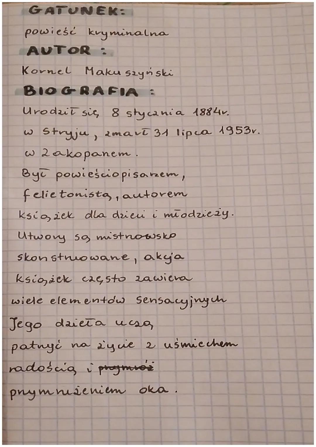 Szatan
z siódmej klasy
BOHATER GE.:
•Adam Cisowski
POSTACIE:
•Profesor Pawer Gasowski
• Iwo Gasowski
• Wanda Gasowska
• Staszek Burski
• Ro
