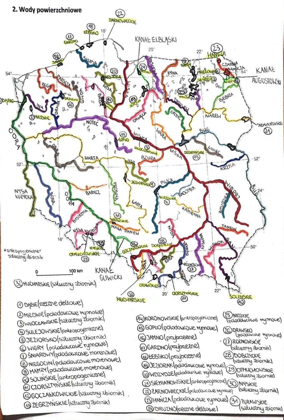 wody powierzchniowe polska