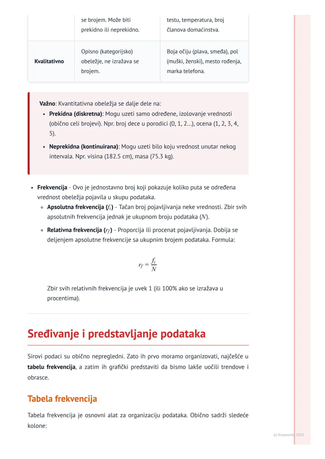 # Osnovni pojmovi statistike
## Uvod u statistiku
Statistika je grana matematike koja se bavi prikupljanjem, organizovanjem,
analizom, tum
