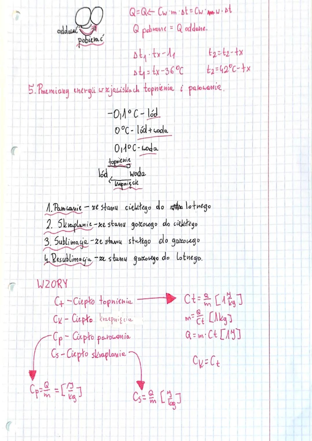 7
(1
MZIAWISKACH CIEPU
P. Energia wewnętrzna i jej zmiana przez wykonanie pracy.
Energia wew. ciała to suma energi kinetycznych chaotycznego