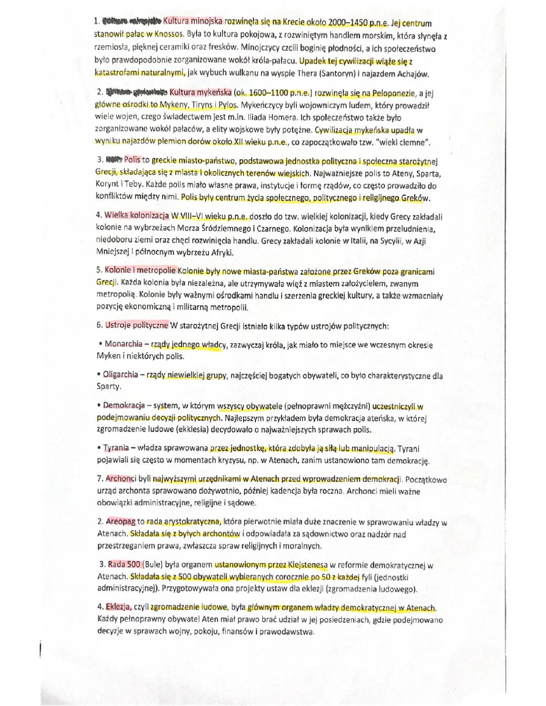 historia poziom podstawowy hellada ateny sparta