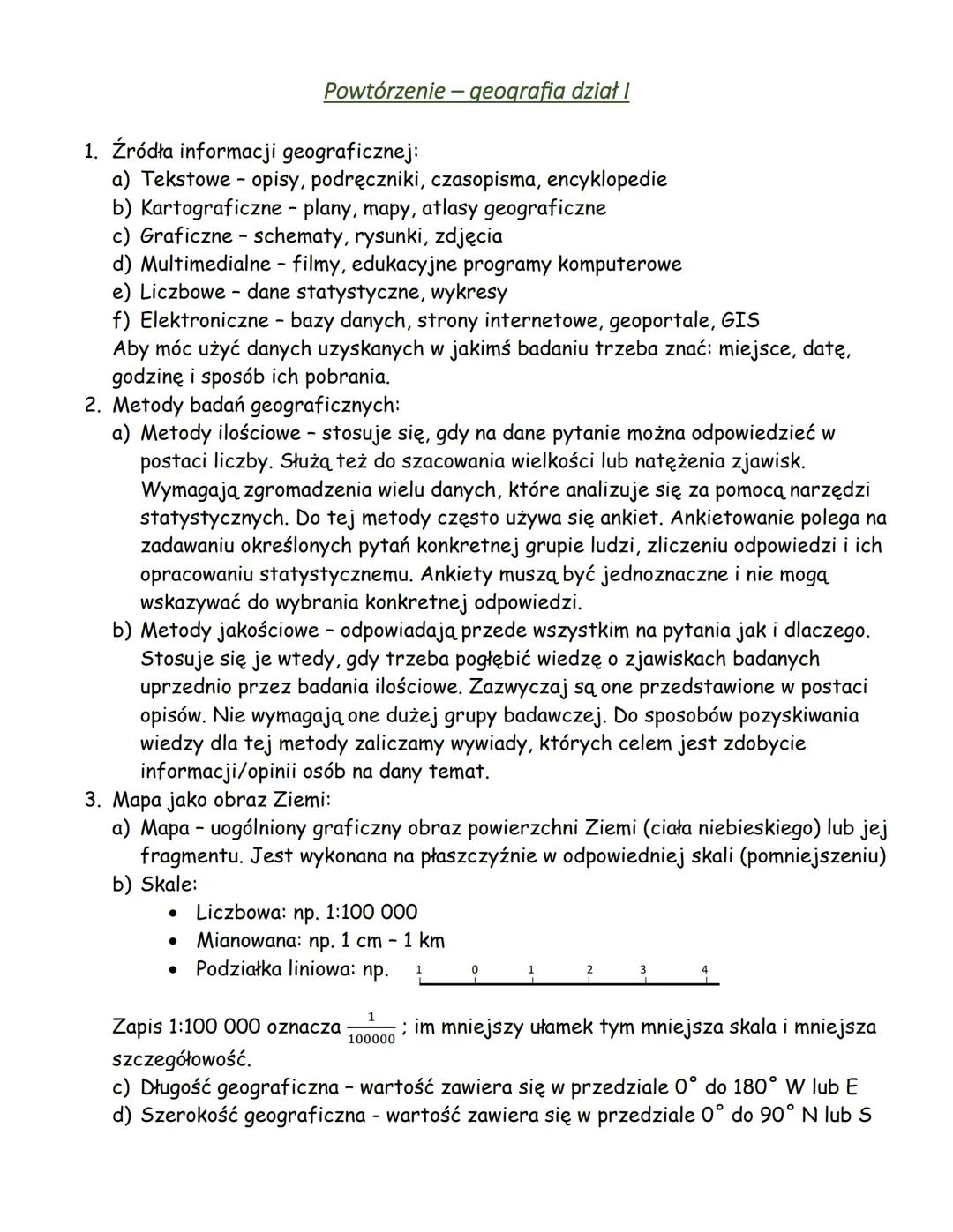 Obraz Ziemi - powtórzenie działu