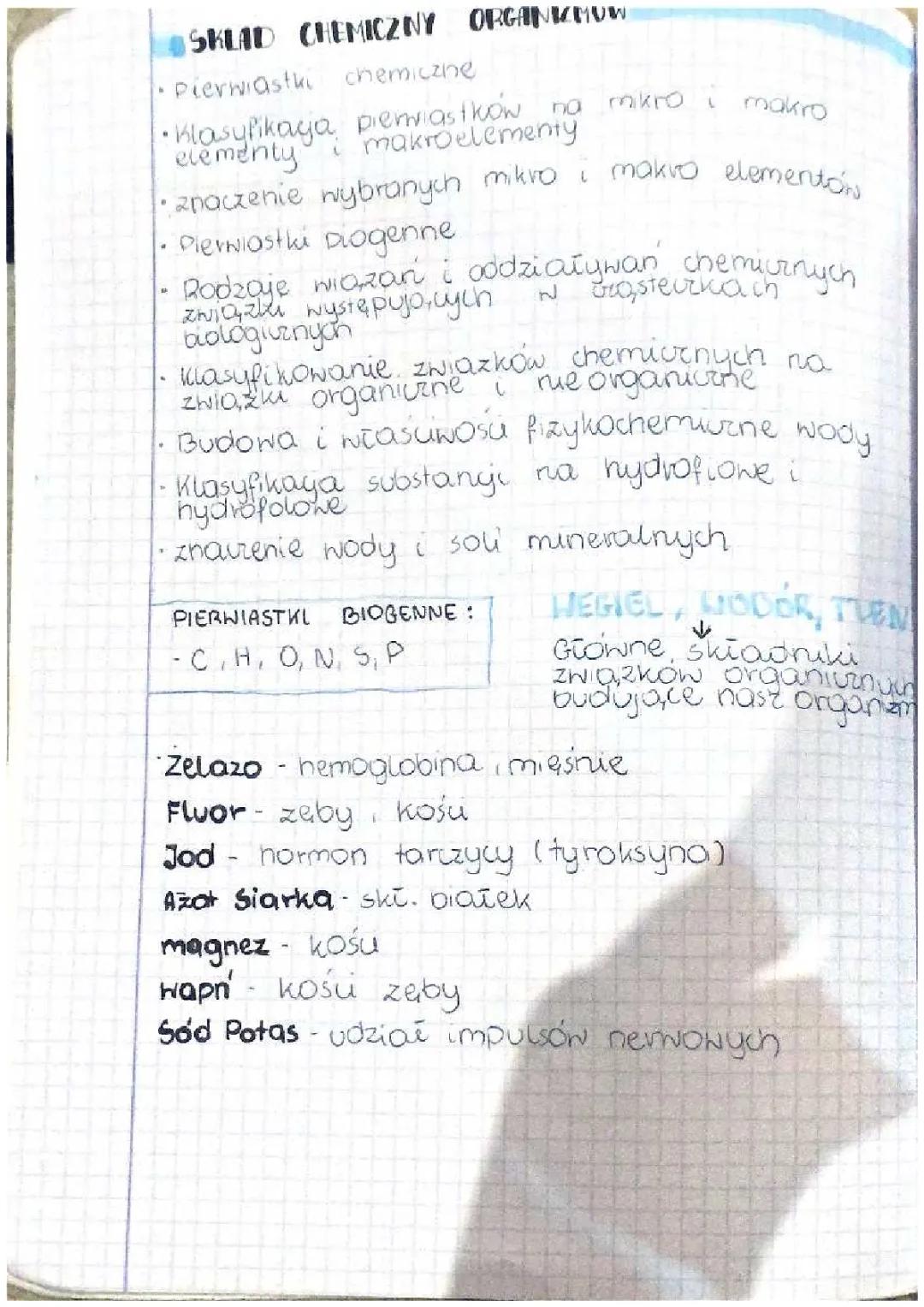 Skład Chemiczny Organizmów