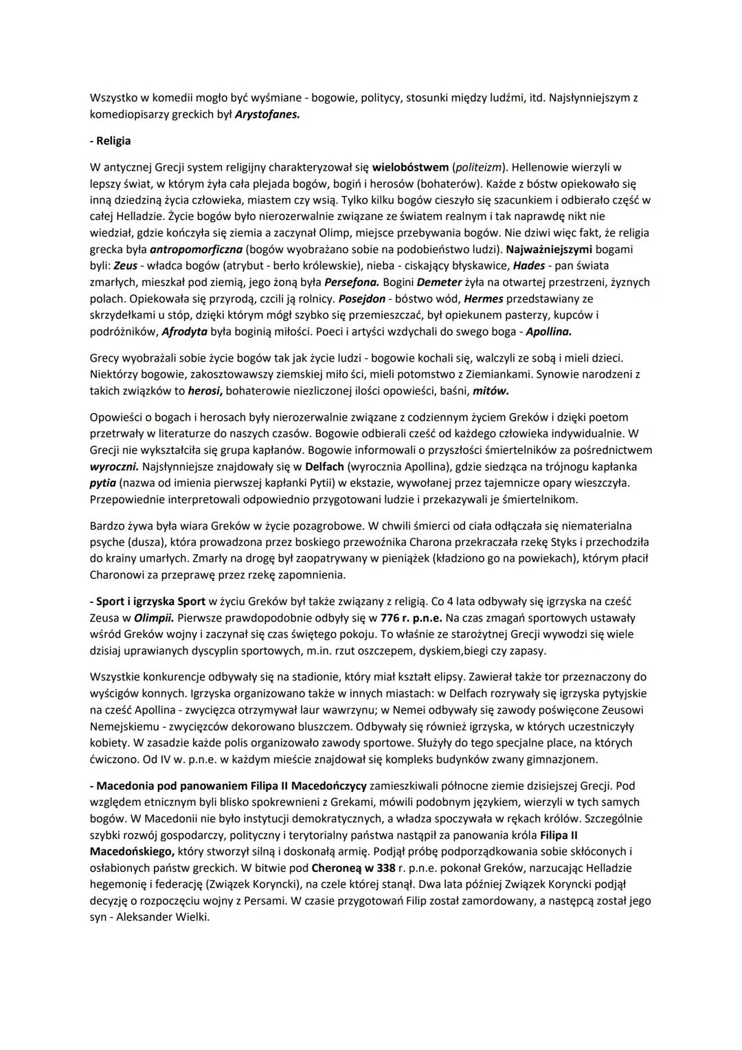 Starożytna Grecja - Położenie i warunki Naturalne
Większość terenów Grecji stanowią góry, a niewielkie żyzne równiny wtłoczone są między ma