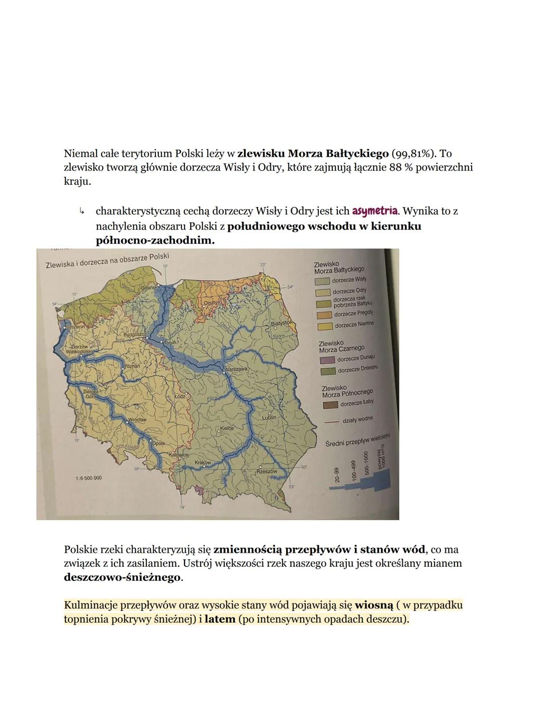 Szczecin
1:12 000 000
ZASOBY WODNE POLSKI. SIEĆ RZECZNA
Polska jest zaliczana do krajów o ubogich zasobach wodnych.
Zasoby wodne Polski odzn