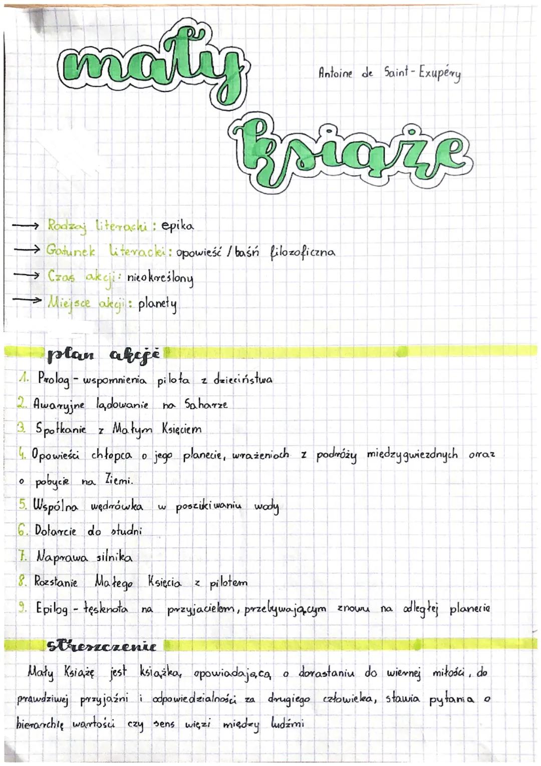 maty
0
pobycie
5. Wspólna wędrówka
6. Dotarcie do studni
→ Rodzaj literachi: epika
→ Gatunek literacki: opowieść / baśń filozoficzna
Czas ak