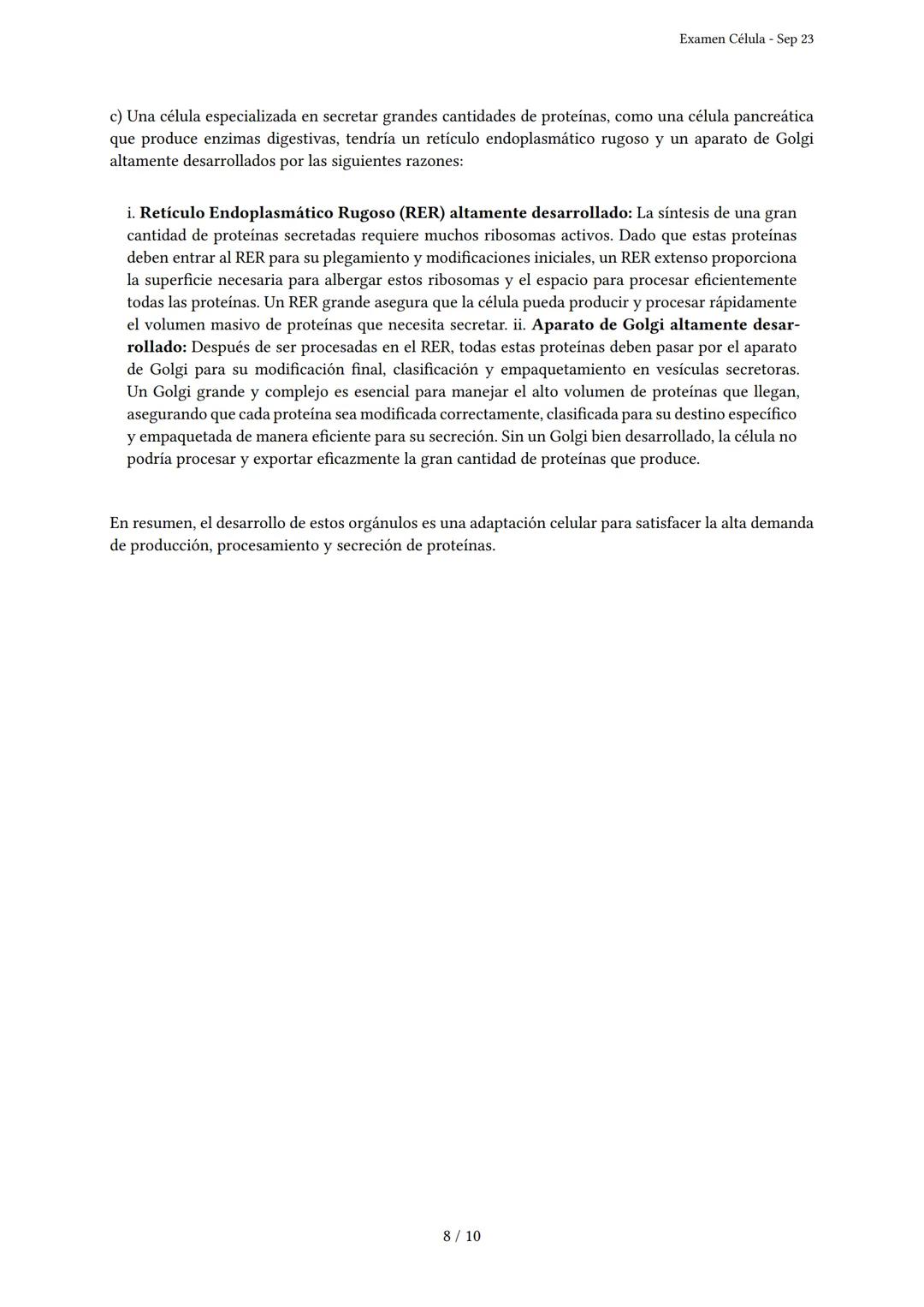 Examen Célula
Generado por Knowunity - Sep 23
Descripción: Este examen cubre la estructura, función y organización de la célula.
¡Buena s
