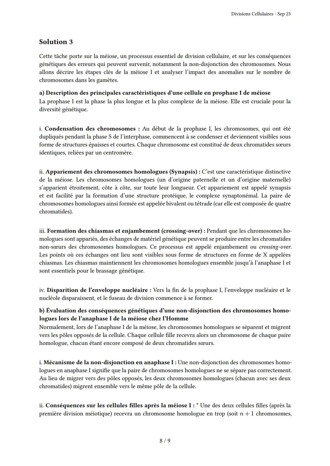 Divisions Cellulaires
Généré par Knowunity.fr - Sep 23
Description: Cet examen couvre les mécanismes de mitose et méiose.
Bonne chance!