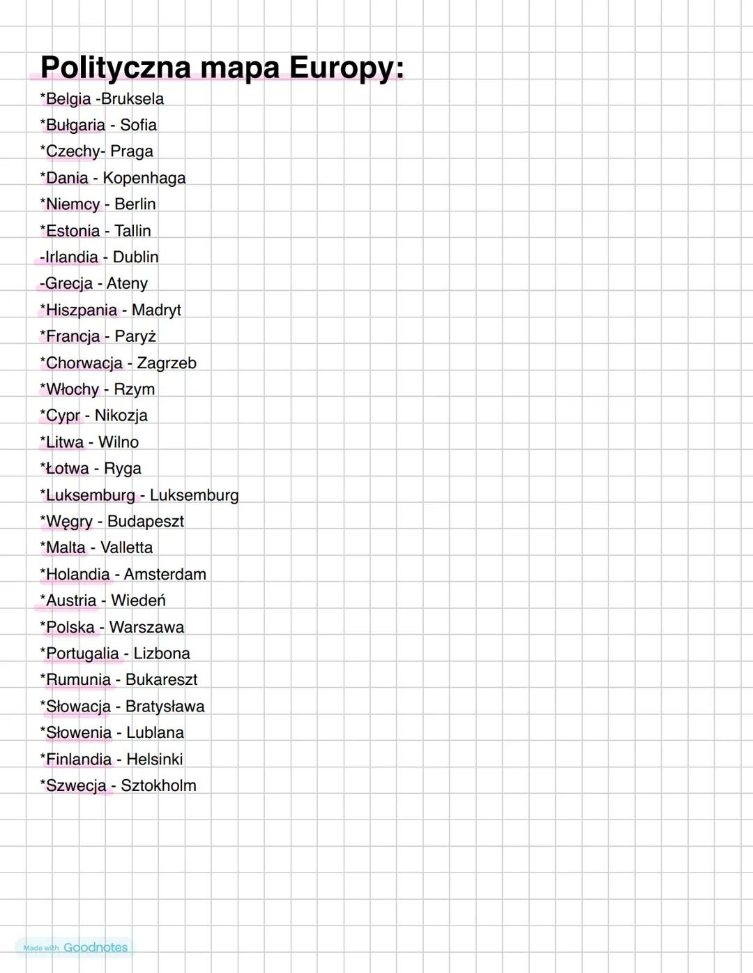 Proste wyjaśnienie: Polityczna mapa Europy- państwa i stolice ...
